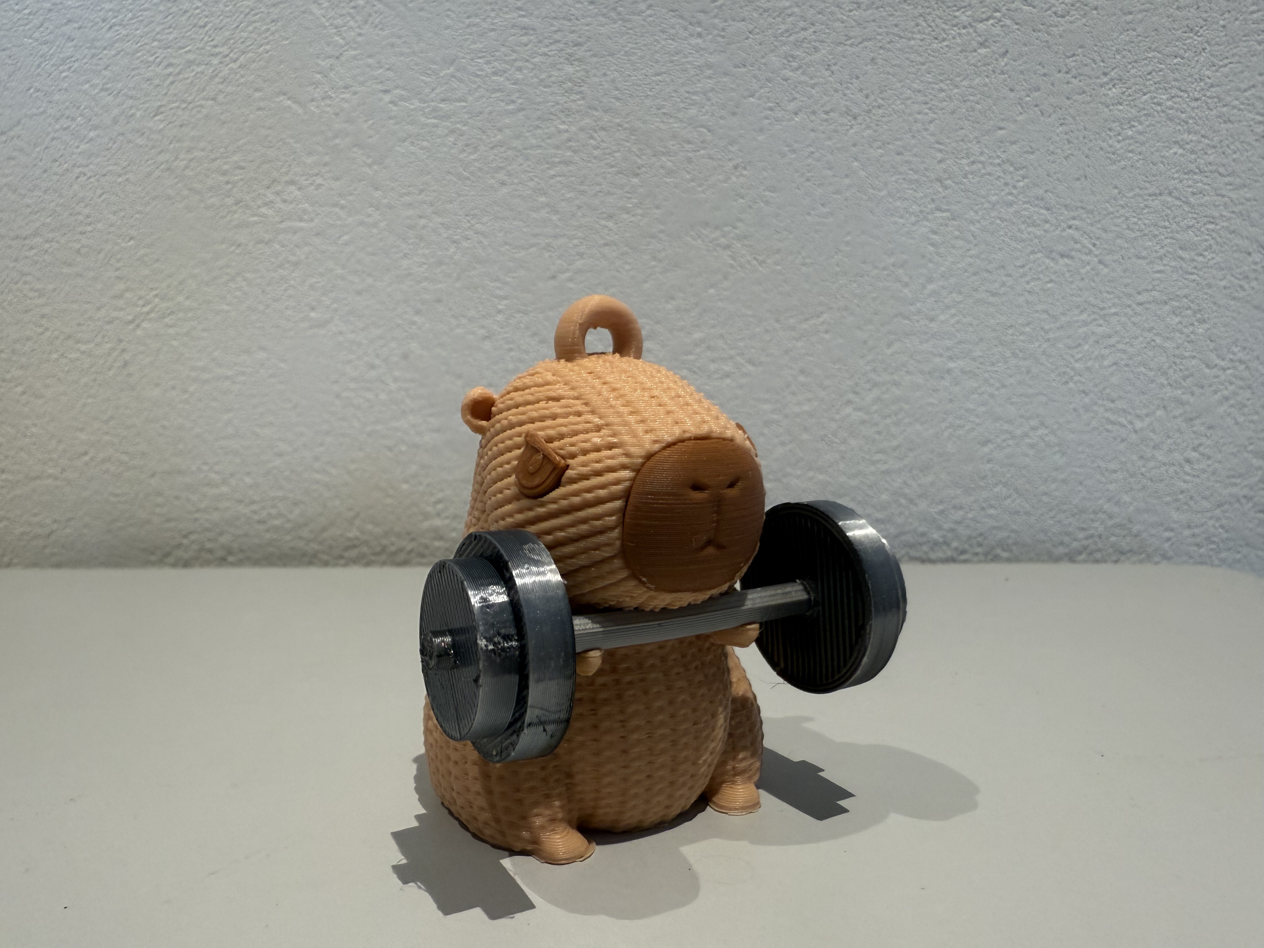 Miniatura 1 do modelo 3D 健身达人--卡皮巴拉摆件-挂件