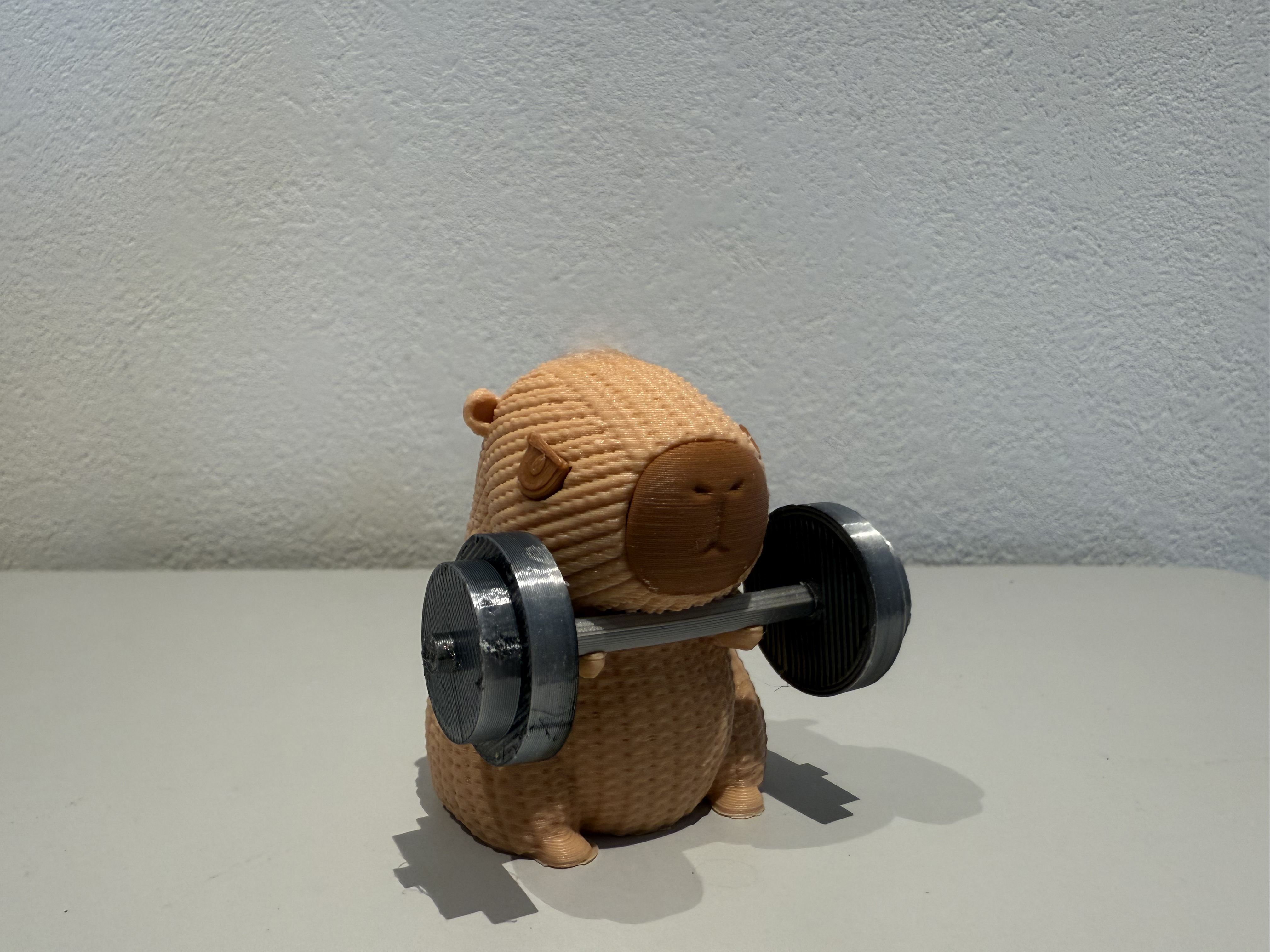 Miniatura 3 do modelo 3D 健身达人--卡皮巴拉摆件-挂件
