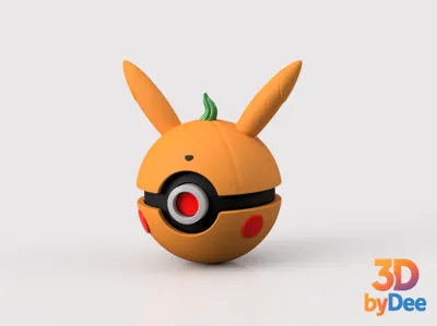 Pikachu Pumpkin Pokeball