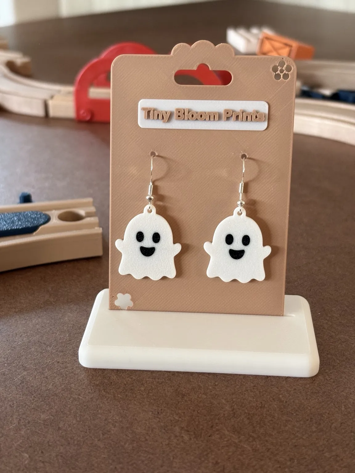 Happy Ghost Mood Expression Earrings view 2