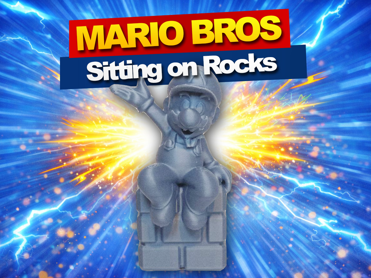 Super Mario  Sitting on Rocks – Classic Game