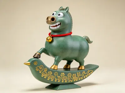 Horse Treading on a Swallow