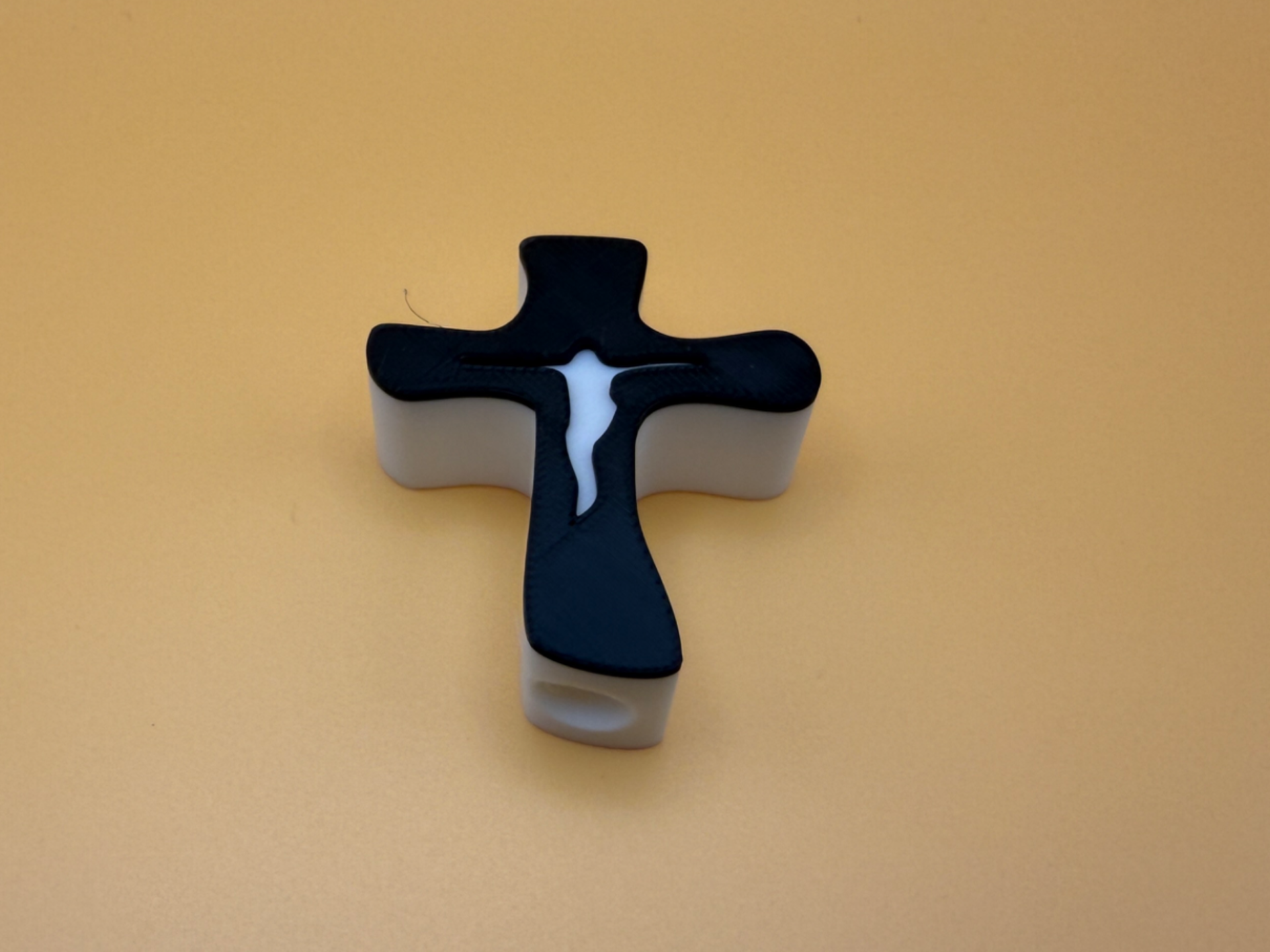 Cross with Jesus Straw Topper