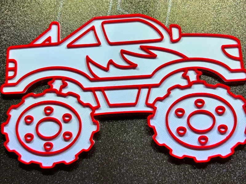 monster truck coloring print