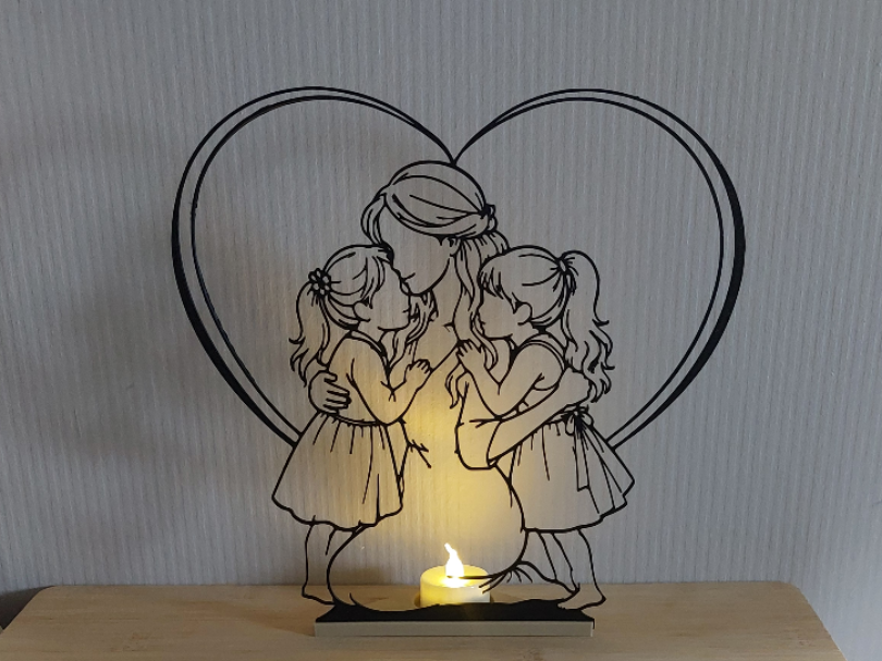 Mother’s Love Line Art Heart Decor