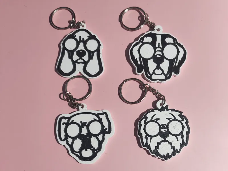 Llaveros de Razas de Perros – Serie 1 (4 Modelos)