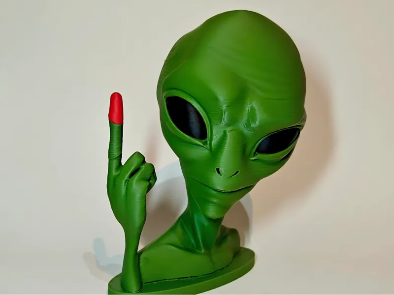 Alien Grey Bust – AI Generated