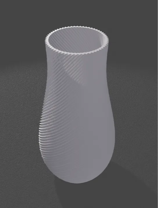 ribbed vase