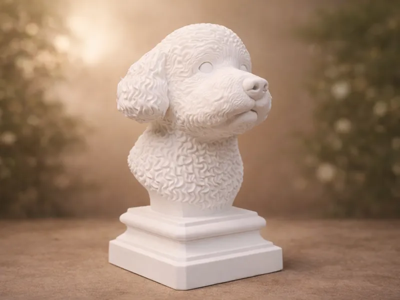 Bichon Frise Dog Statue (Woody).3mf
