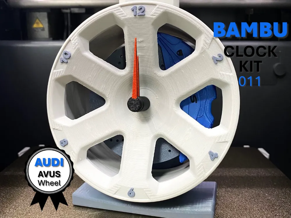 Audi RS6 Avus Wheel - Bambu Clock KIT 011 by CaptainIglo - MakerWorld