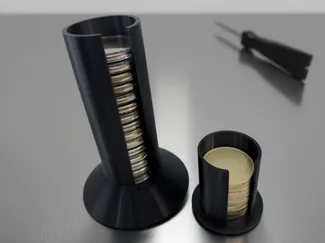 40mm Brass Coin Storage Towers With/Without Capsle