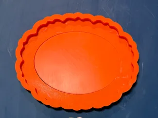 Scalloped Oval Clay Cutter and Press Plate Set