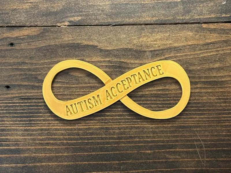 Autism Acceptance Pendant Embossed