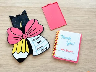 Teacher Appreciation Notebook Gift Card Holders