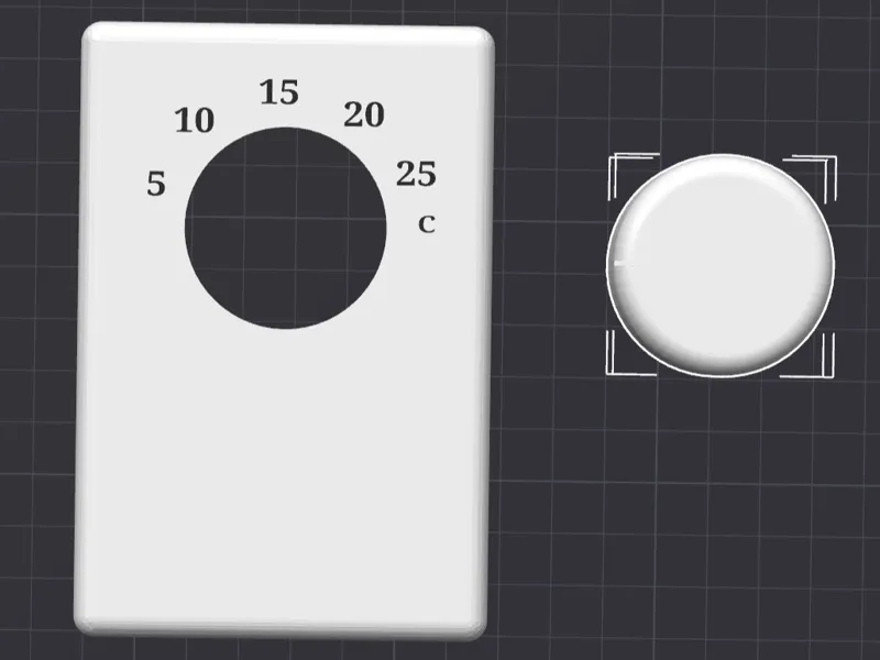 Thermostat Cover with writing in Celsius