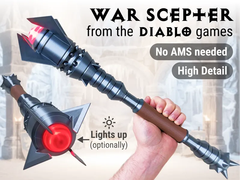 Full-Size War Scepter from the Diablo Games