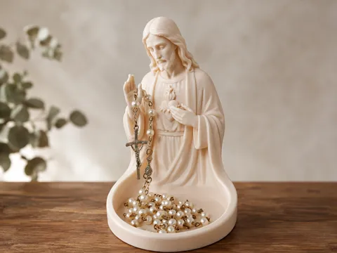 Soporte: Sacred Heart of Jesus – Rosary Holder — referencia de MakerWorld