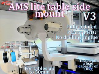 Fully printed table Side Mount for AMS Lite V3