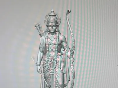 Ram Murti With Bow in Hand