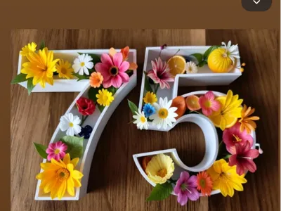 Hollow Numbers for decoration