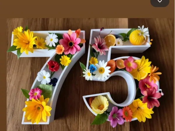 Chiffre 75 ajouré à décorer