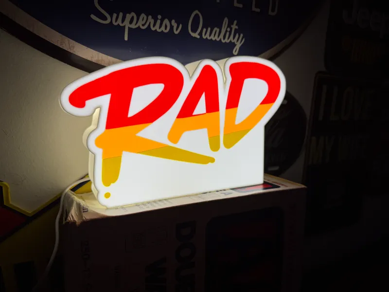 Rad BMX Lightbox Lamp