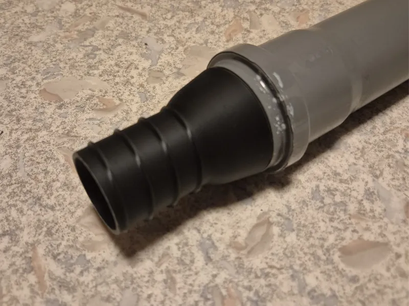 DN50 auf 38mm Spiralschlauch KG-/HT-Rohr Adapter