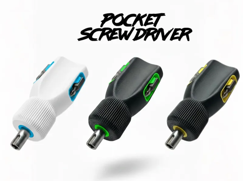 Compact Pocket Screwdriver – Integrated Bit Holder