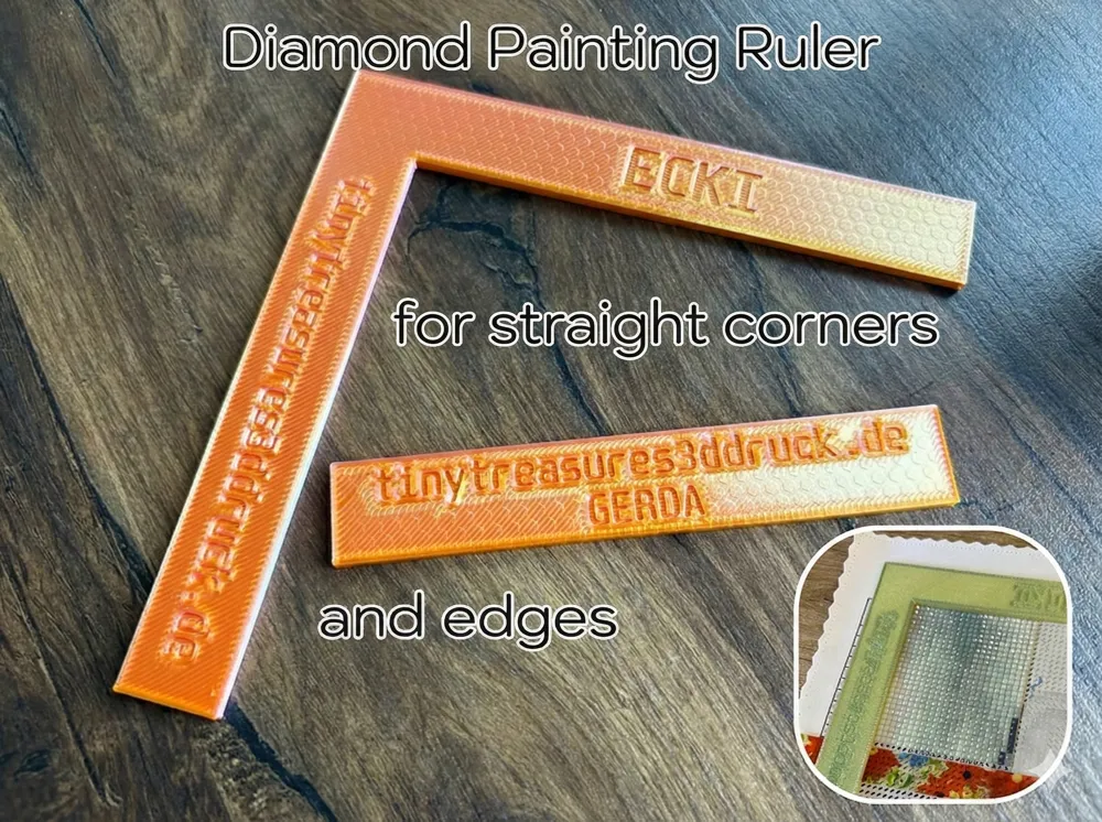 Diamond Painting Alignment Rulers – Corner & Edge - Free 3D Print Model ...