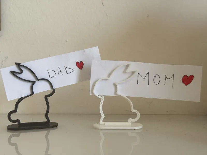 Bunny placeholder for Easter table