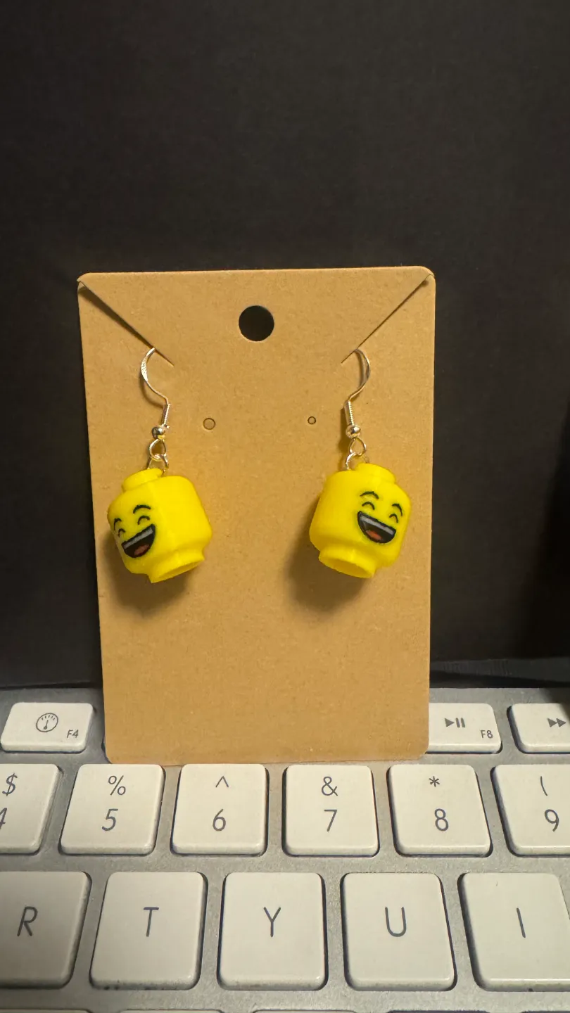 Brick Head Earrings view 2