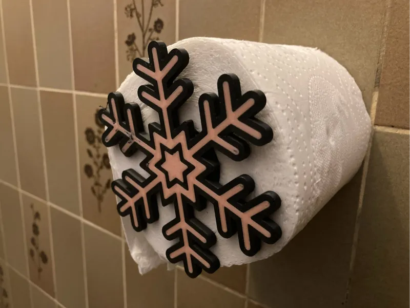 Toilet Roll Holder - Snow Flake