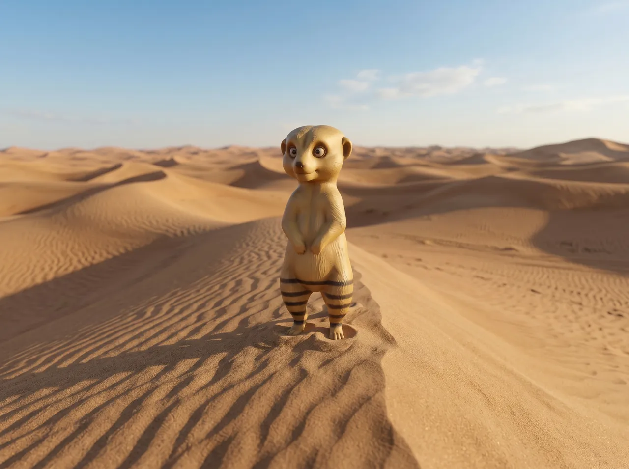 纹理小狐獴 Cute Meerkat Figurine view 2