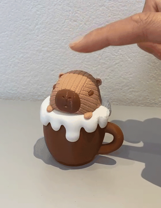 Miniatura 1 do modelo 3D 杯杯卡皮巴拉--按压玩具轻松解压（新增机械键盘轴）