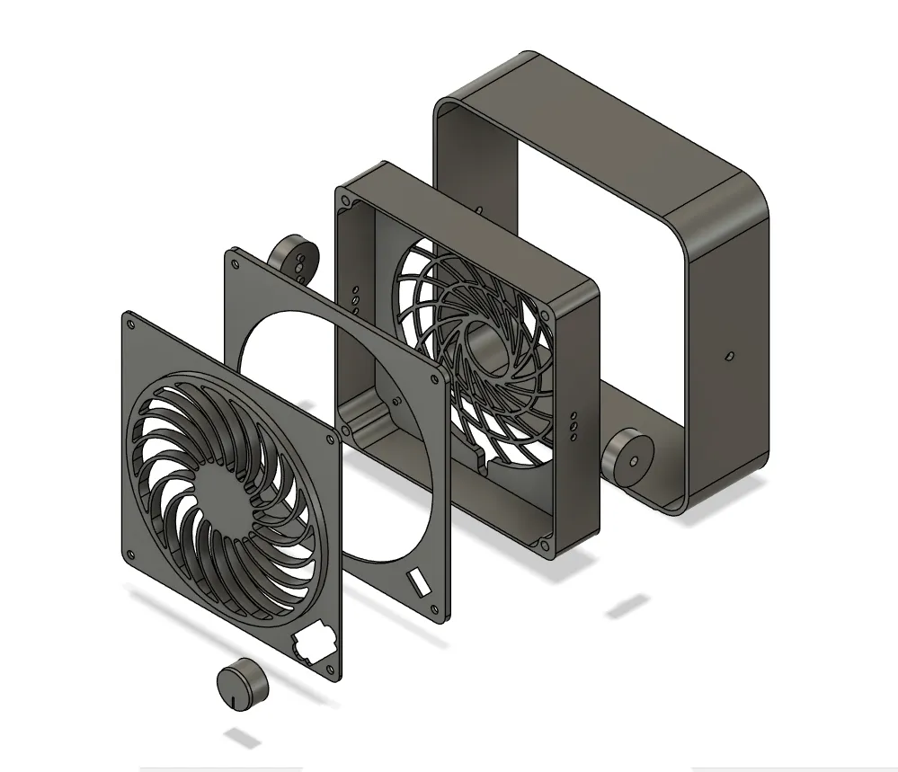 Minimalist multicolor frame for a 140mm case fan by Hunter Rodrigez ...