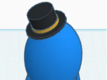 egg with legs and hat and arms