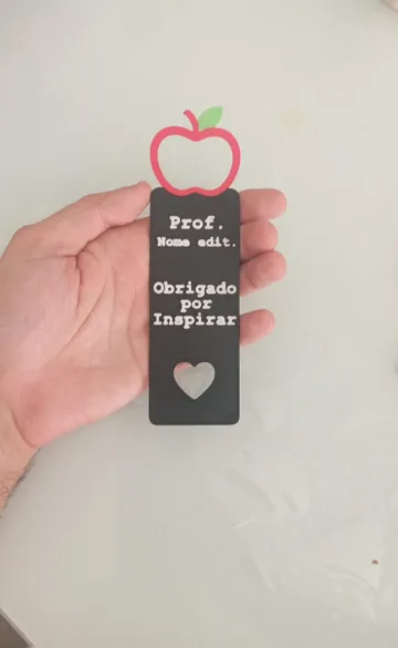 Letrero o emblema decorativo: Marcador de Página Professores Nome Personalizável — vista de referencia 4