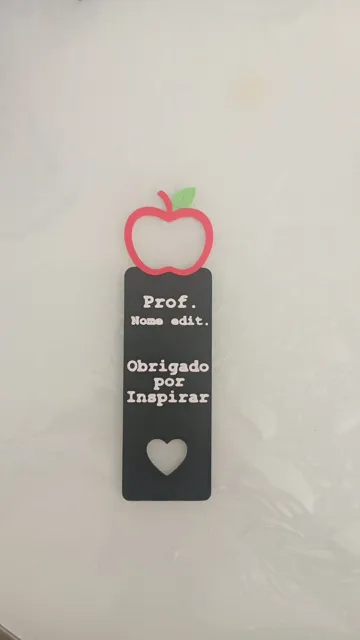 Letrero o emblema decorativo: Marcador de Página Professores Nome Personalizável — vista de referencia 3