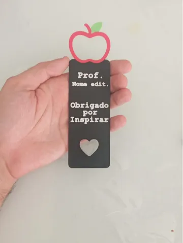 Letrero o emblema decorativo: Marcador de Página Professores Nome Personalizável — vista de referencia 2