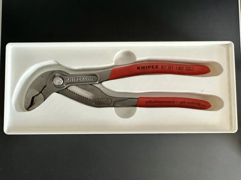 Knipex Cobra Pliers Gridfinity Insert (87-01-180)