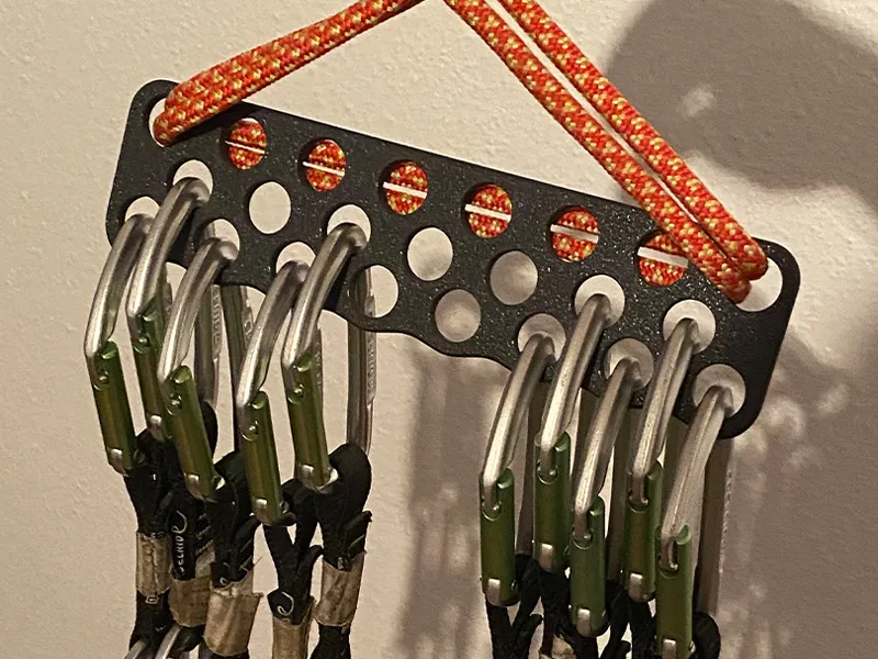 Simple Horizontal Quickdraw Holder - Climbing Equipment Holder