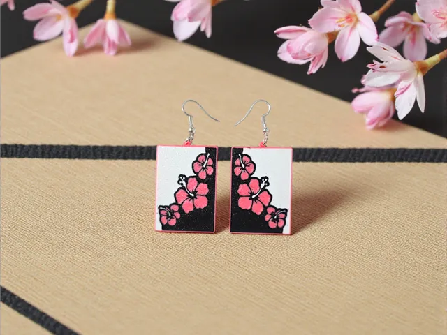 Yin and yang flowers earrings