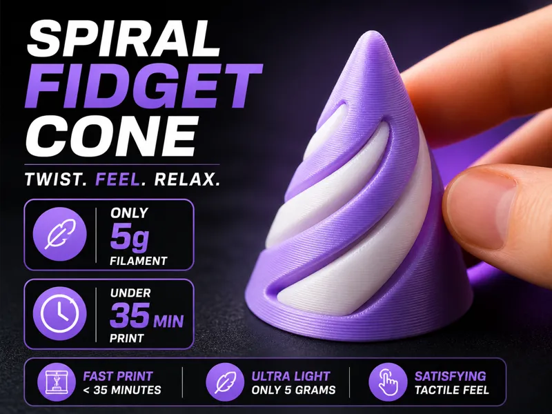 Cute Mini Spiral Fidget Cone