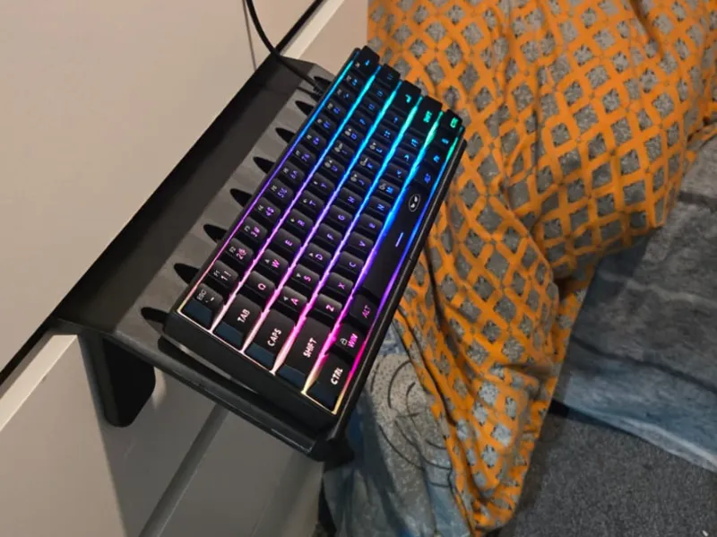 drawer-Mount ergonomic keyboard shelf