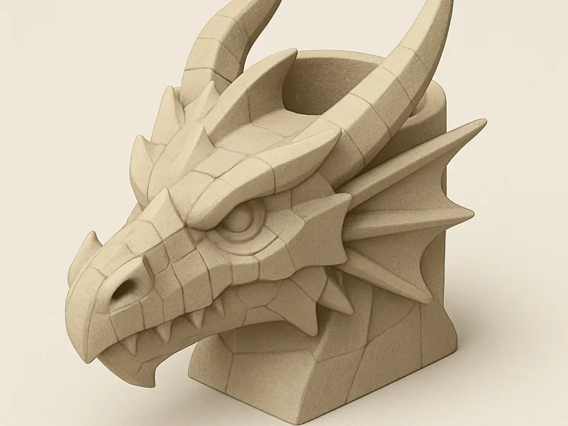 Dragon head stationary holder