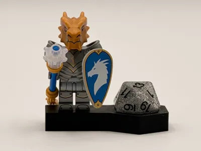 Brick Minifigure & D20 Stand