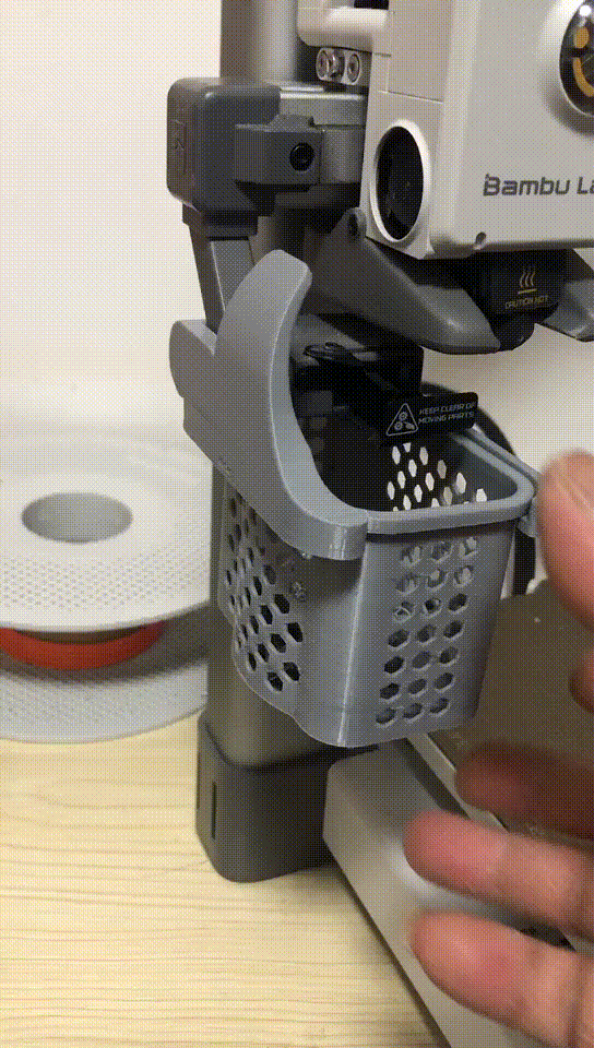Miniatura 1 do modelo 3D A1废料盒 竹屎盒 可轻松拆卸 卡扣设计不脱落 轻量40g 打印机默认参数   