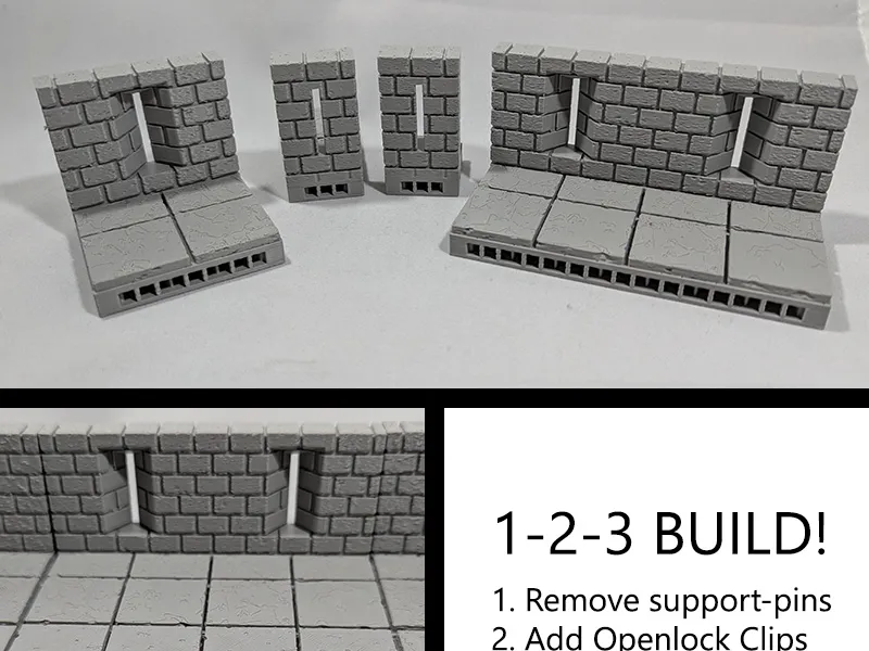 Cut Stone arrow slit wall (OpenLOCK system) - Free 3D Print Model ...