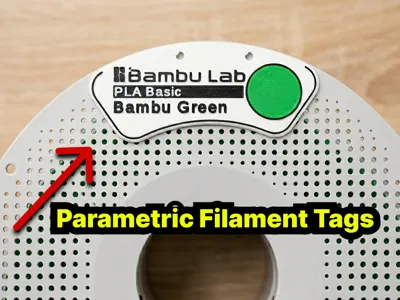 Parametric Filament Tags + Clips (AMS Compatible)