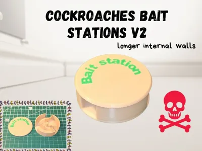 Cockroaches bait station v2. No trap.